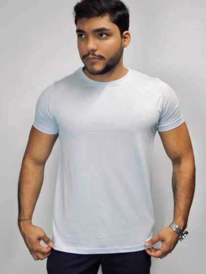 T-shirt Cálice Pima Premium Azul Celeste