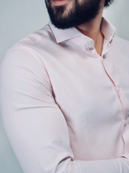 Camisa Social Fio 100 (algodão egípcio) Rosa
