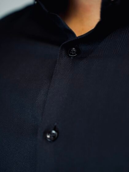 Camisa Social Fio 100 (algodão egípcio) Preta