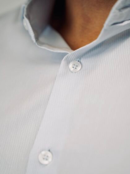 Camisa Social Fio 100 (algodão egípcio) Azul Celeste